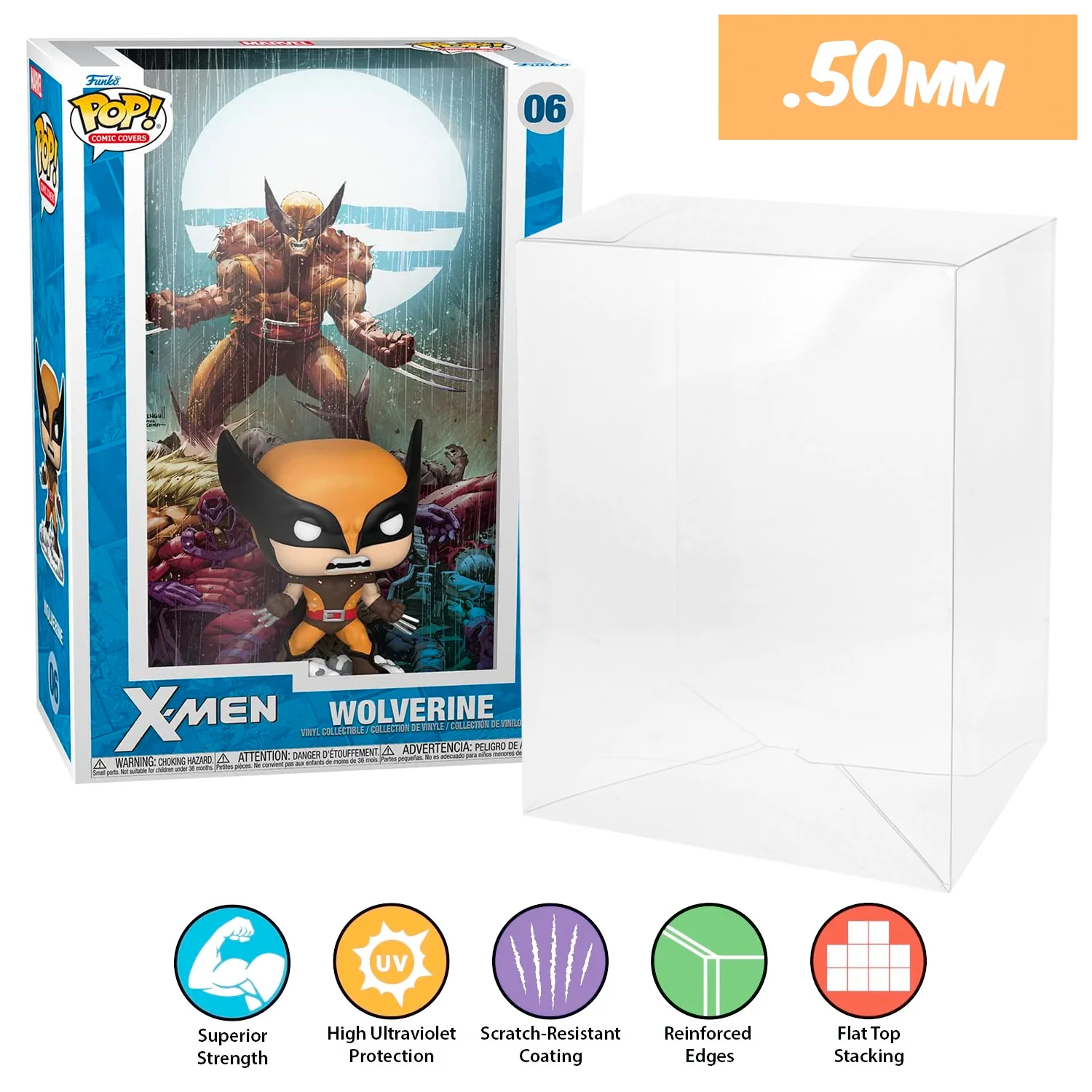 **REPLACED WITH 0.60MM** POP COMIC COVERS Pop Protectors for Funko (0.50mm thick, UV & Scratch Resistant) 11h x 7w x 3.4d - Image 20