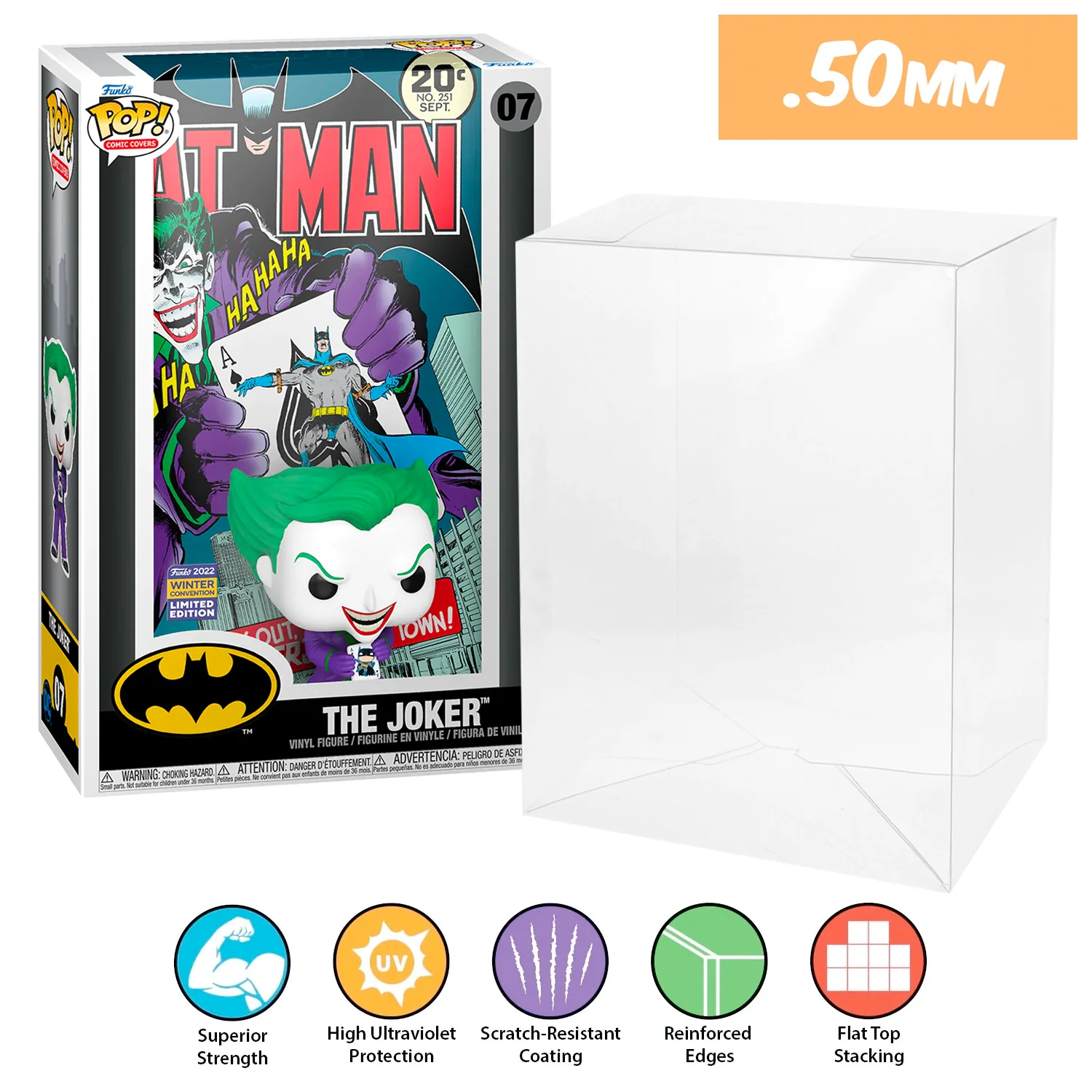 **REPLACED WITH 0.60MM** POP COMIC COVERS Pop Protectors for Funko (0.50mm thick, UV & Scratch Resistant) 11h x 7w x 3.4d - Image 22