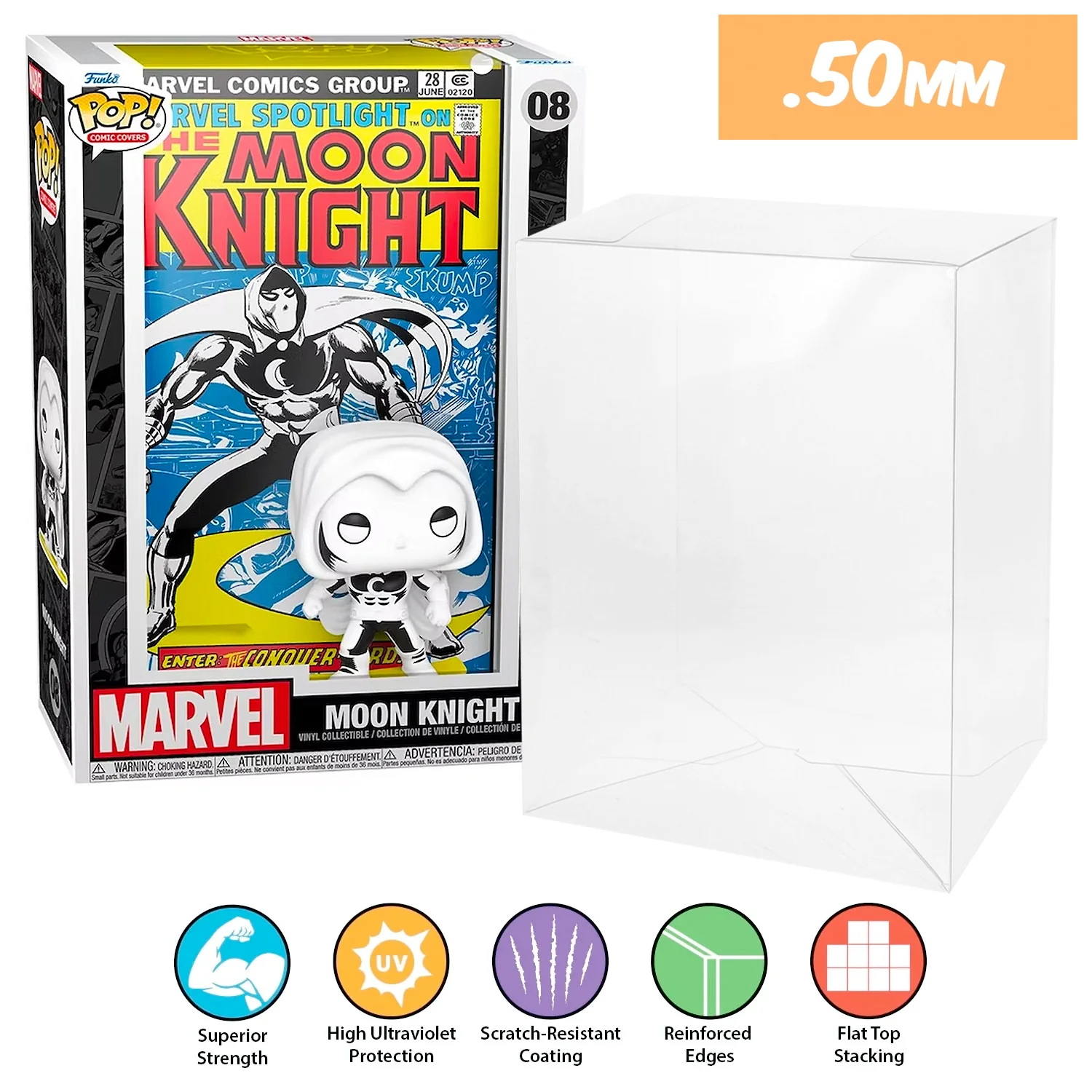 **REPLACED WITH 0.60MM** POP COMIC COVERS Pop Protectors for Funko (0.50mm thick, UV & Scratch Resistant) 11h x 7w x 3.4d - Image 24