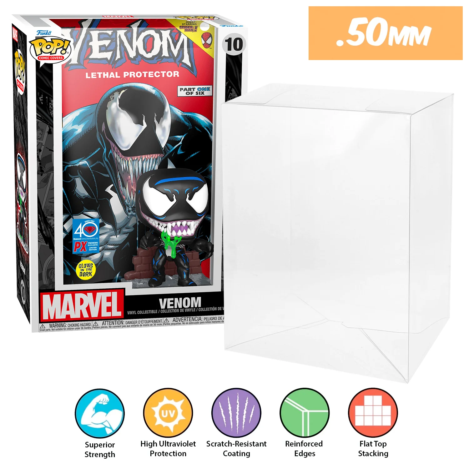**REPLACED WITH 0.60MM** POP COMIC COVERS Pop Protectors for Funko (0.50mm thick, UV & Scratch Resistant) 11h x 7w x 3.4d - Image 27
