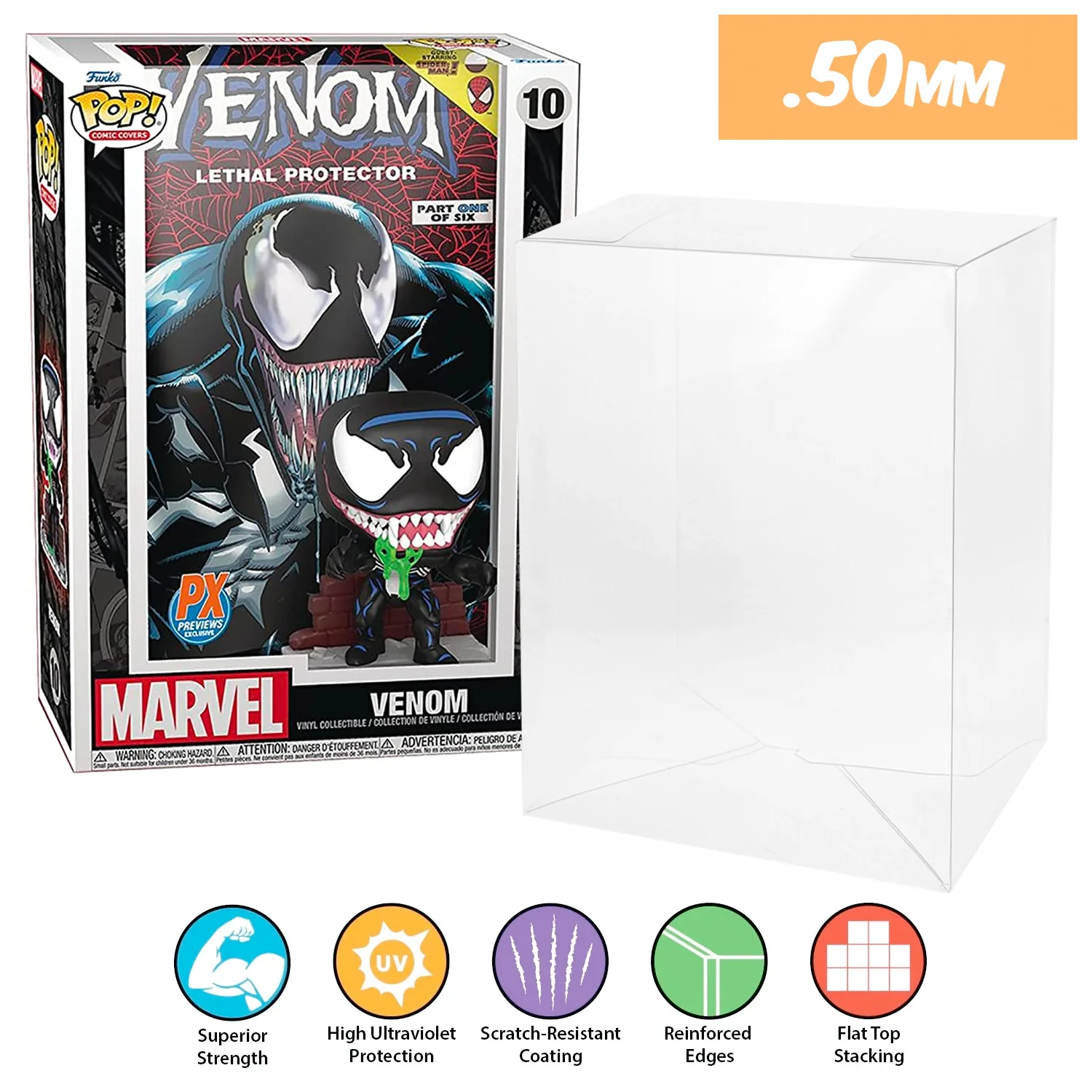 **REPLACED WITH 0.60MM** POP COMIC COVERS Pop Protectors for Funko (0.50mm thick, UV & Scratch Resistant) 11h x 7w x 3.4d - Image 28