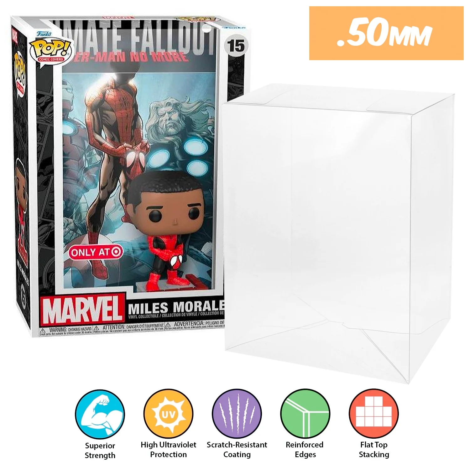 **REPLACED WITH 0.60MM** POP COMIC COVERS Pop Protectors for Funko (0.50mm thick, UV & Scratch Resistant) 11h x 7w x 3.4d - Image 32