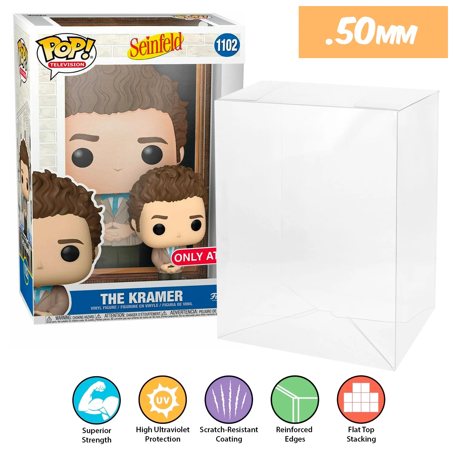 **REPLACED WITH 0.60MM** POP COMIC COVERS Pop Protectors for Funko (0.50mm thick, UV & Scratch Resistant) 11h x 7w x 3.4d - Image 34