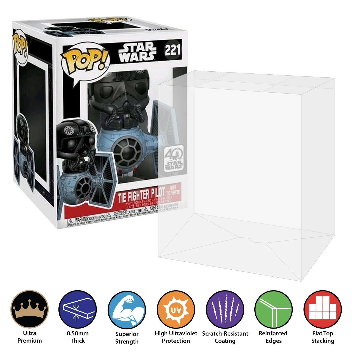 POP DELUXE TALL Pop Protectors for Funko (0.50mm thick, UV & Scratch Resistant) 7h x 5.5w x 5d - Image 10
