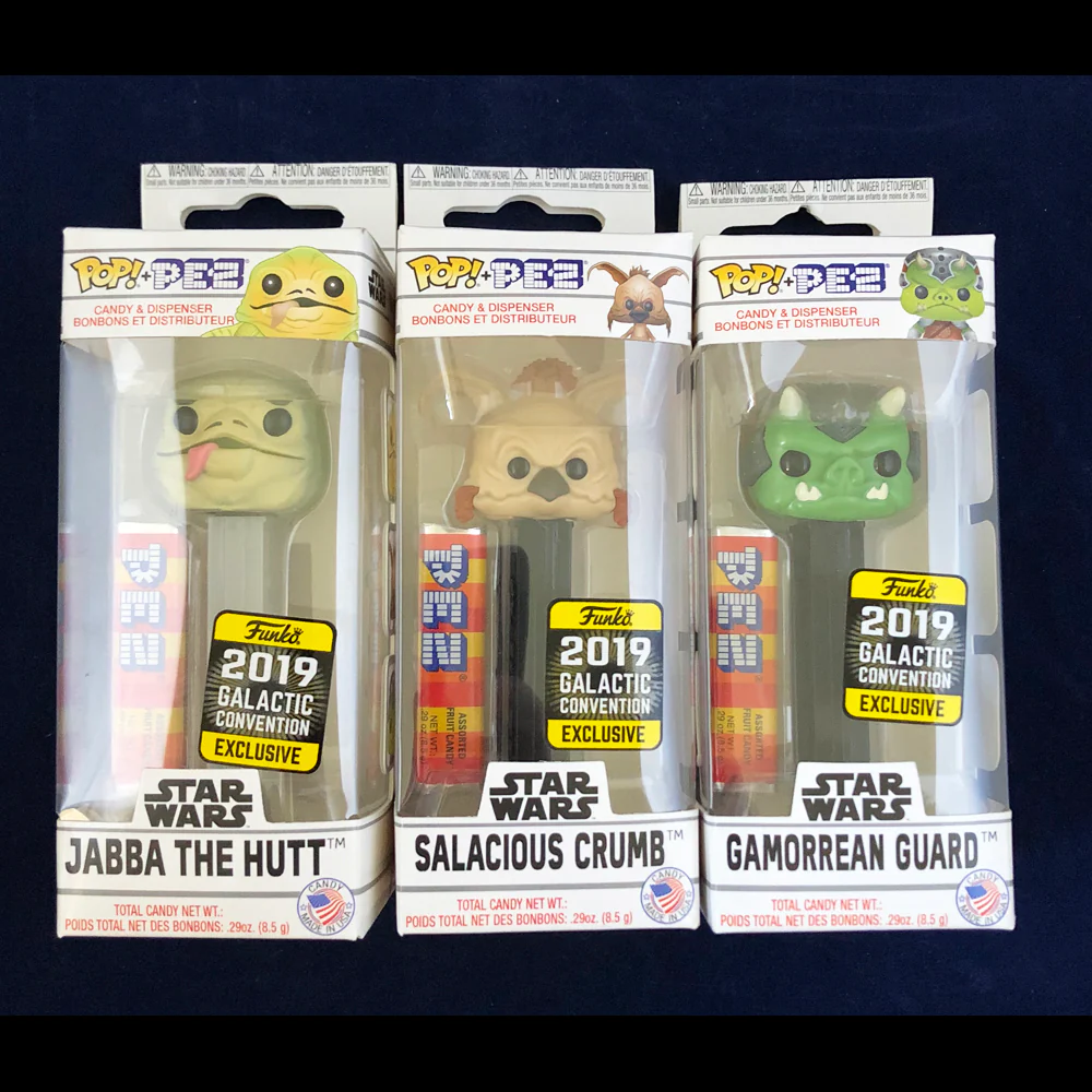 Funko Pop Pez Star Wars Set of 3 Celebration Galactic Convention Pez Dispensers