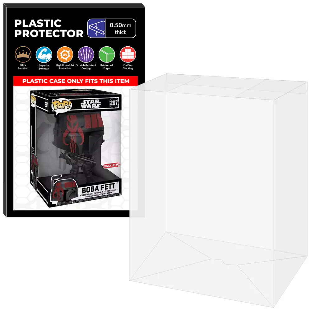 Pop Protector for 10 inch Boba Fett Futura Black #297 Jumbo Funko Pop - Image 8