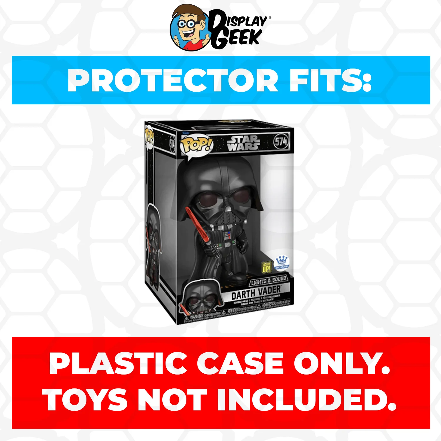 Pop Protector for 10 inch Darth Vader Lights & Sound #574 Jumbo Funko Pop - Image 2