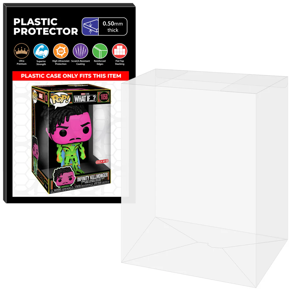 Pop Protector for 10 inch Infinity Killmonger Blacklight #1058 Jumbo Funko Pop - Image 5