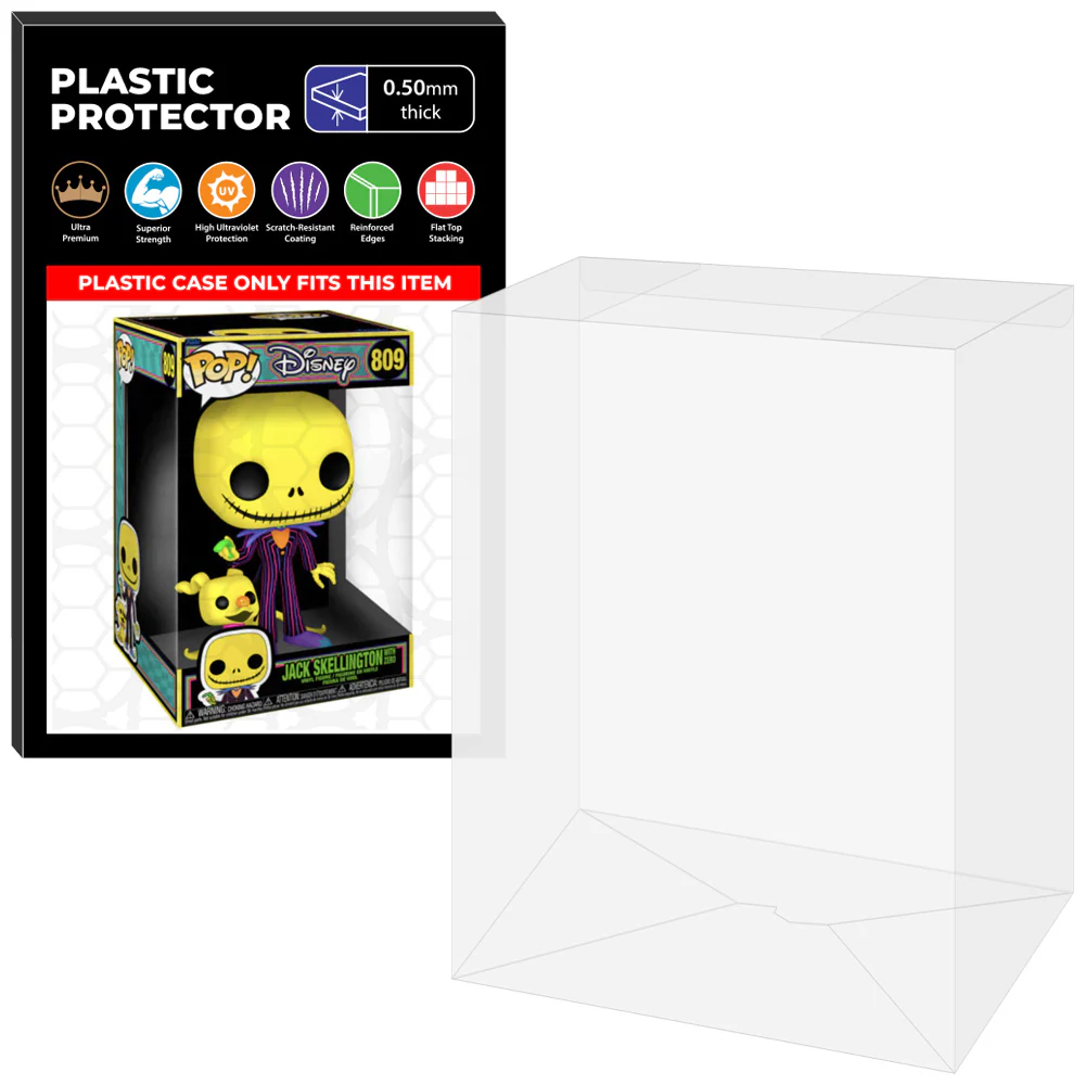 Pop Protector for 10 inch Jack Skellington with Zero Blacklight #809 Funko Pop - Image 5