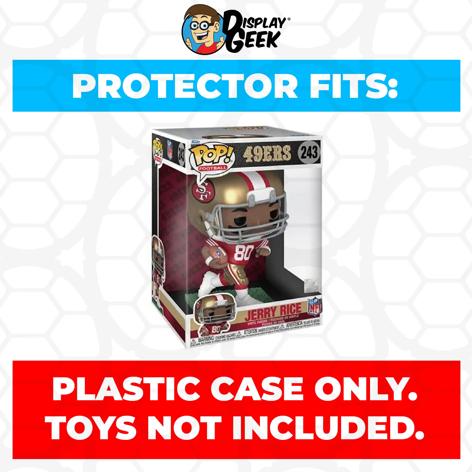 Pop Protector for 10 inch Jerry Rice #243 Jumbo Funko Pop - Image 2