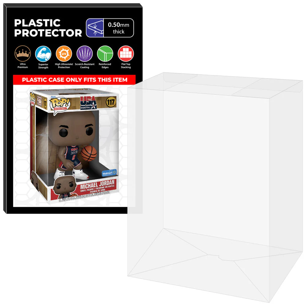 Pop Protector for 10 inch Michael Jordan Red Away Jersey #75 Jumbo Funko Pop - Image 8