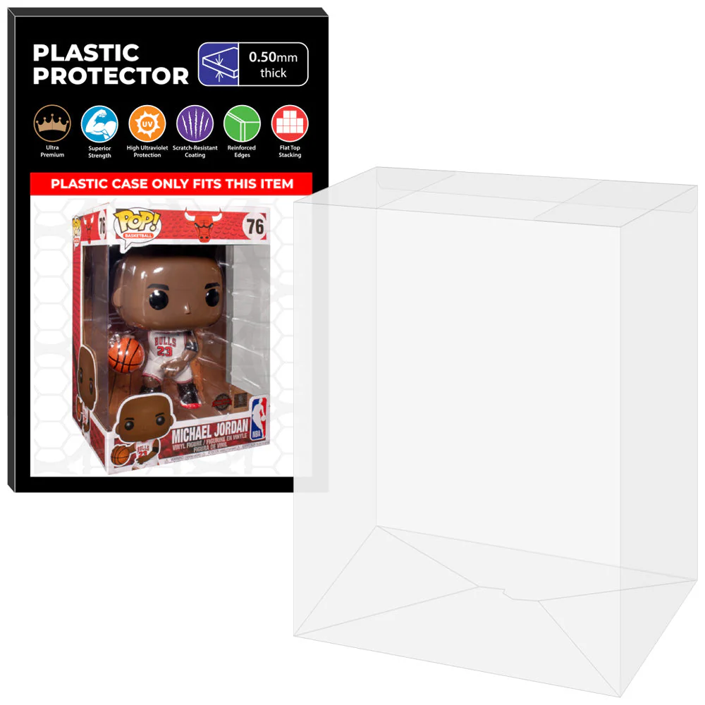 Pop Protector for 10 inch Michael Jordan Red Away Jersey #75 Jumbo Funko Pop - Image 9