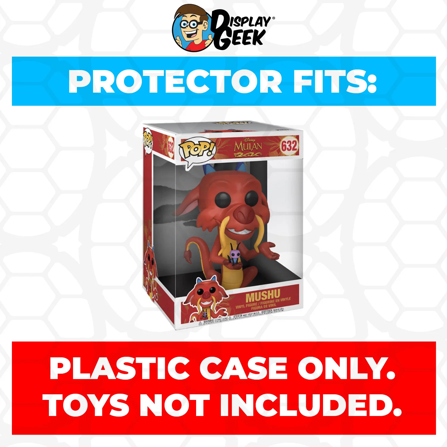 Pop Protector for 10 inch Mushu with Cricket #632 Jumbo Funko Pop - Image 2
