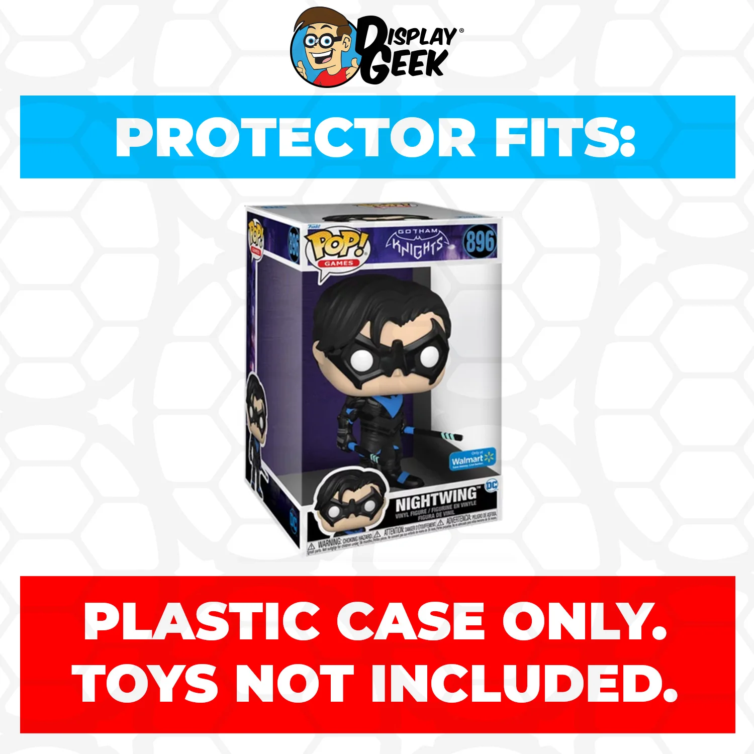 Pop Protector for 10 inch Nightwing #896 Jumbo Funko Pop - Image 2