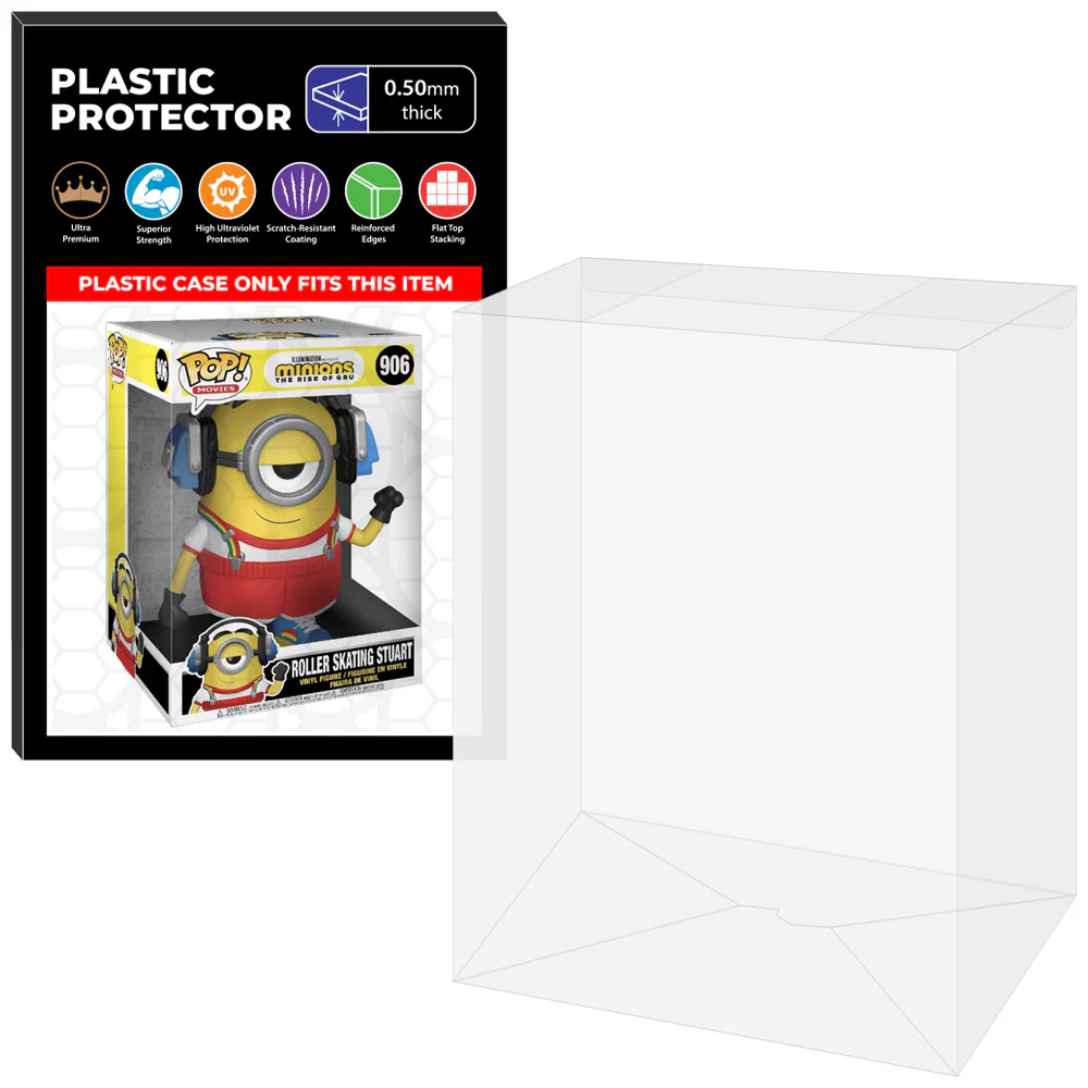 Pop Protector for 10 inch Roller Skating Stuart #906 Jumbo Funko Pop - Image 8
