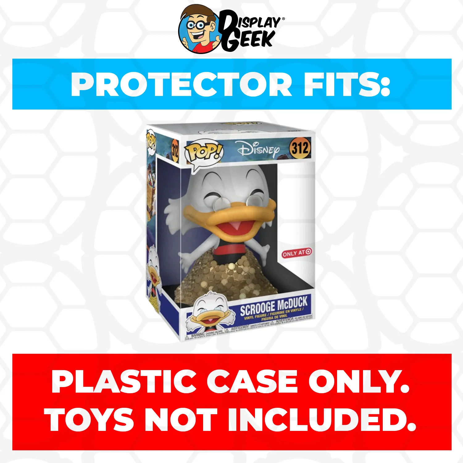 Pop Protector for 10 inch Scrooge McDuck Swimming in Gold #312 Jumbo Funko Pop - Image 2