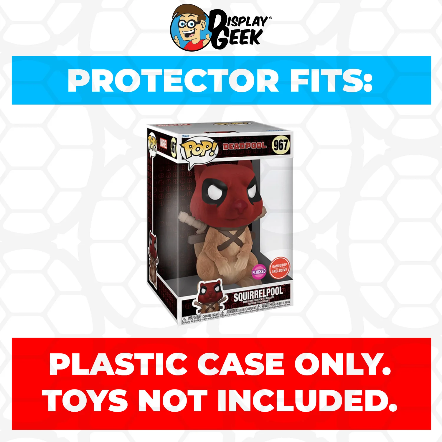 Pop Protector for 10 inch Squirrelpool Flocked #967 Jumbo Funko Pop - Image 2
