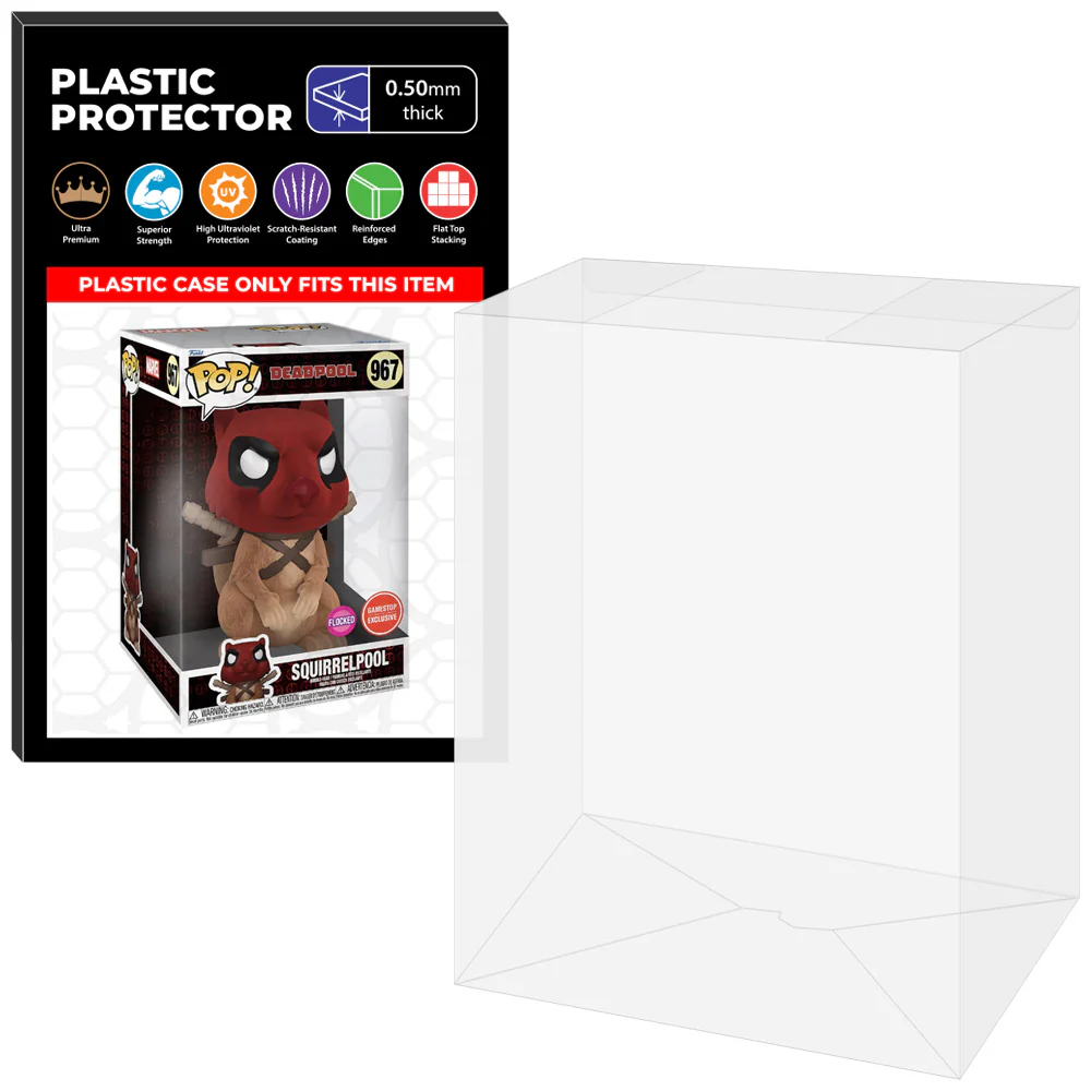 Pop Protector for 10 inch Squirrelpool Flocked #967 Jumbo Funko Pop - Image 5
