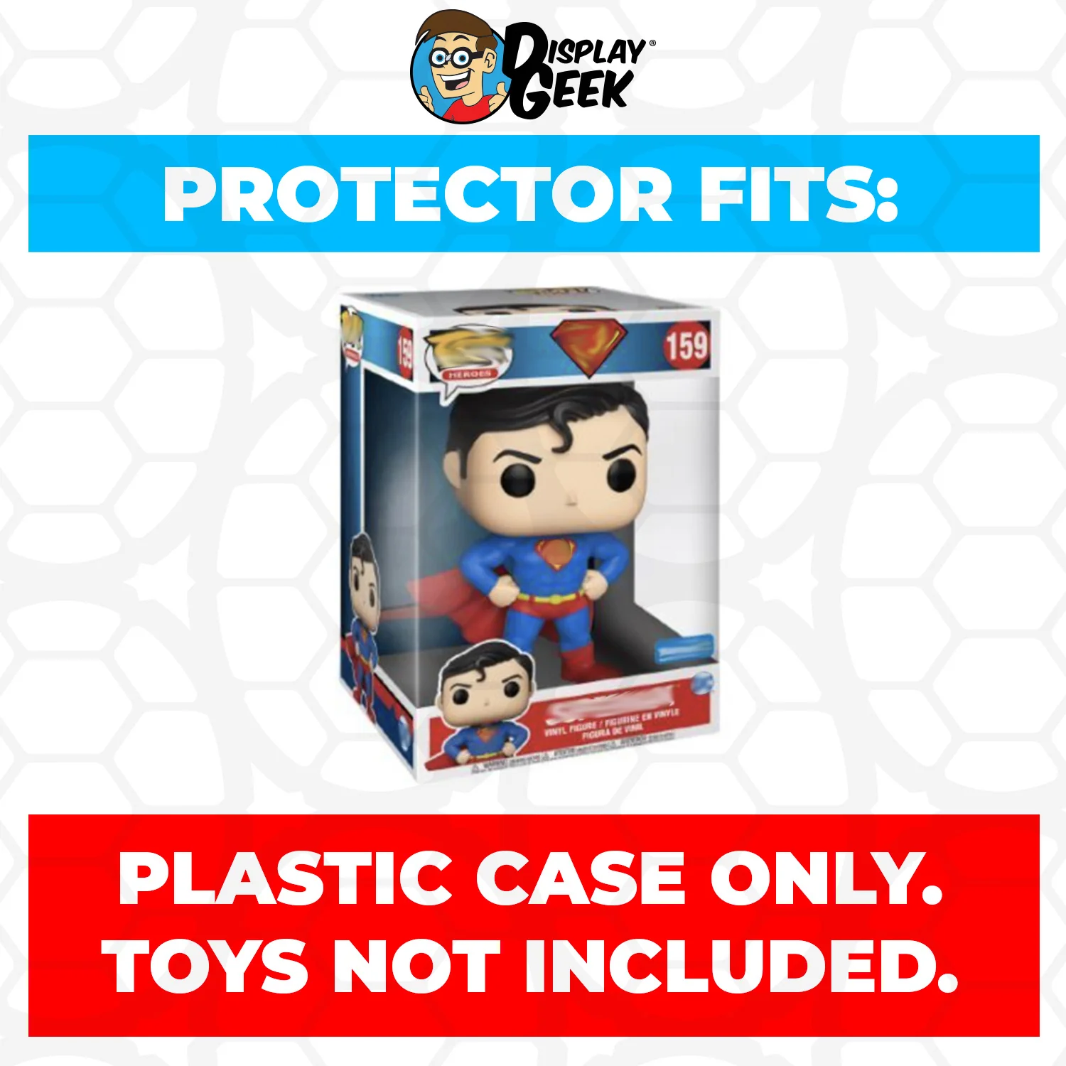 Pop Protector for 10 inch Superman #159 Jumbo Funko Pop - Image 2