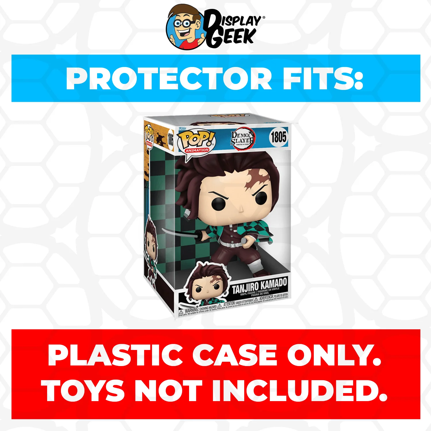 Pop Protector for 10 inch Tanjiro Kamado #1805 Jumbo Size Funko Pop - Image 2