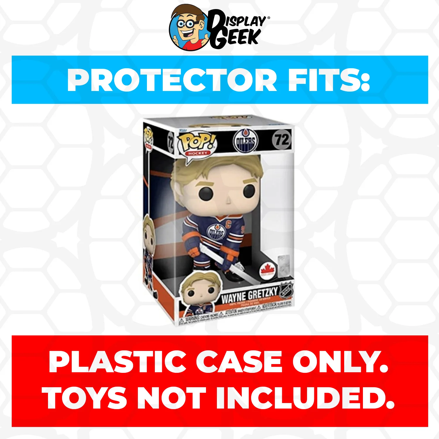 Pop Protector for 10 inch Wayne Gretzky #72 Jumbo Funko Pop - Image 2