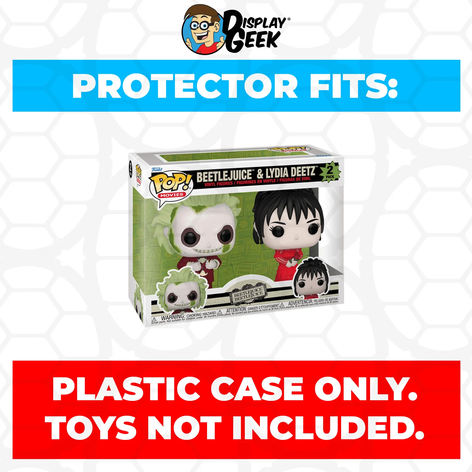 Pop Protector for 2 Pack Beetlejuice & Lydia Deetz Wedding Funko Pop Box - Image 2