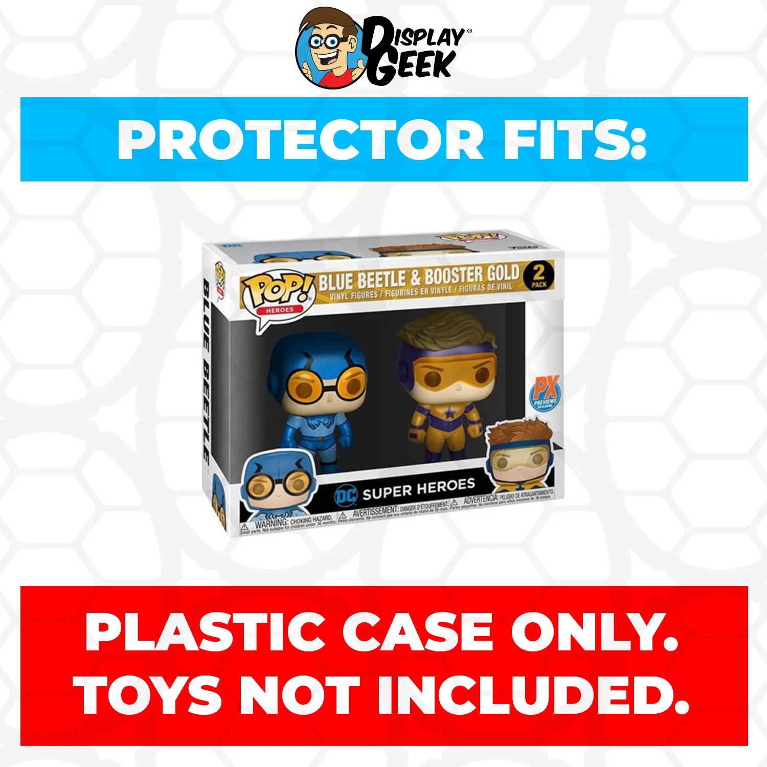 Pop Protector for 2 Pack Blue Beetle & Booster Gold Funko Pop - Image 2