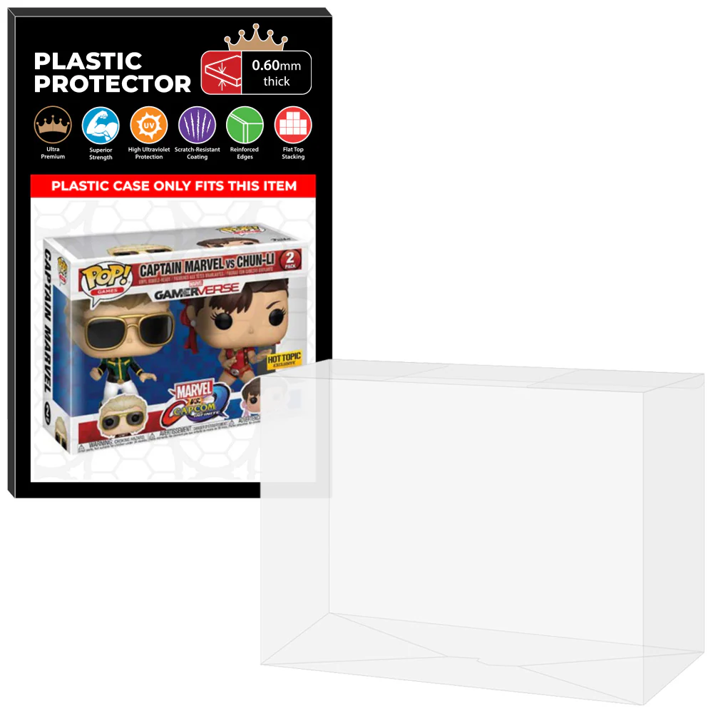 Pop Protector for 2 Pack Captain Marvel vs Chun-Li Player 2 Funko Pop - Image 10