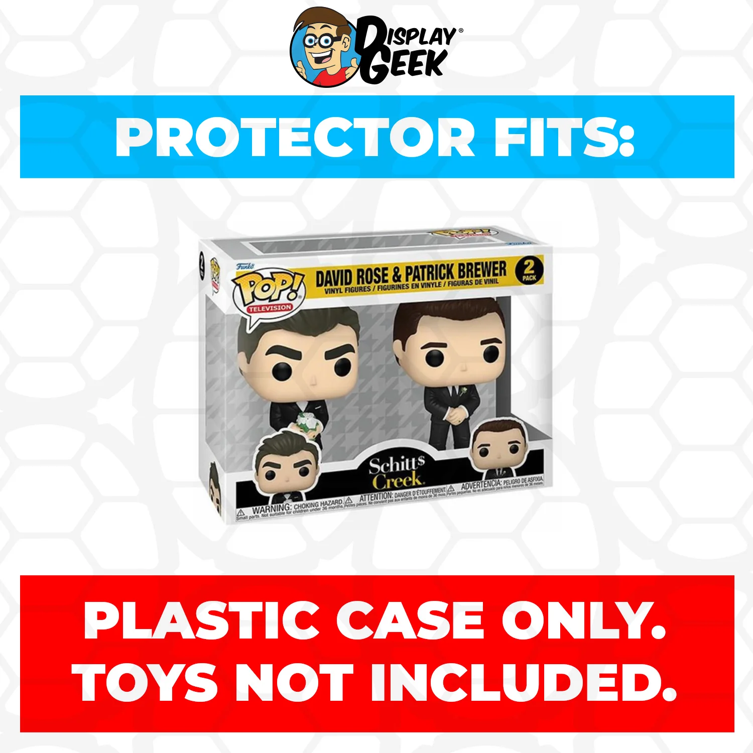 Pop Protector for 2 Pack David Rose & Patrick Brewer Wedding Funko Pop - Image 2