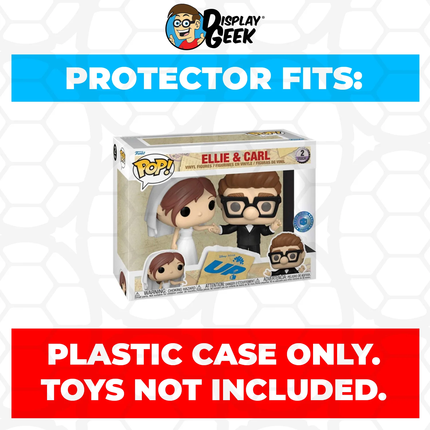 Pop Protector for 2 Pack Ellie & Carl Wedding Day Funko Pop - Image 2