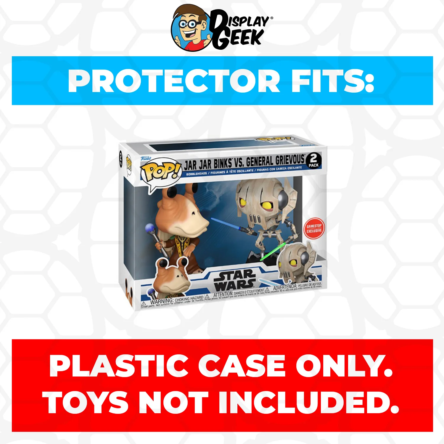 Pop Protector for 2 Pack Jar Jar Binks vs General Grievous Funko Pop - Image 2