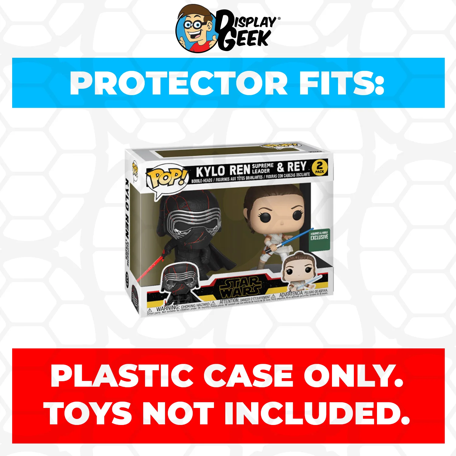 Pop Protector for 2 Pack Kylo Ren Supreme Leader & Rey Funko Pop - Image 2