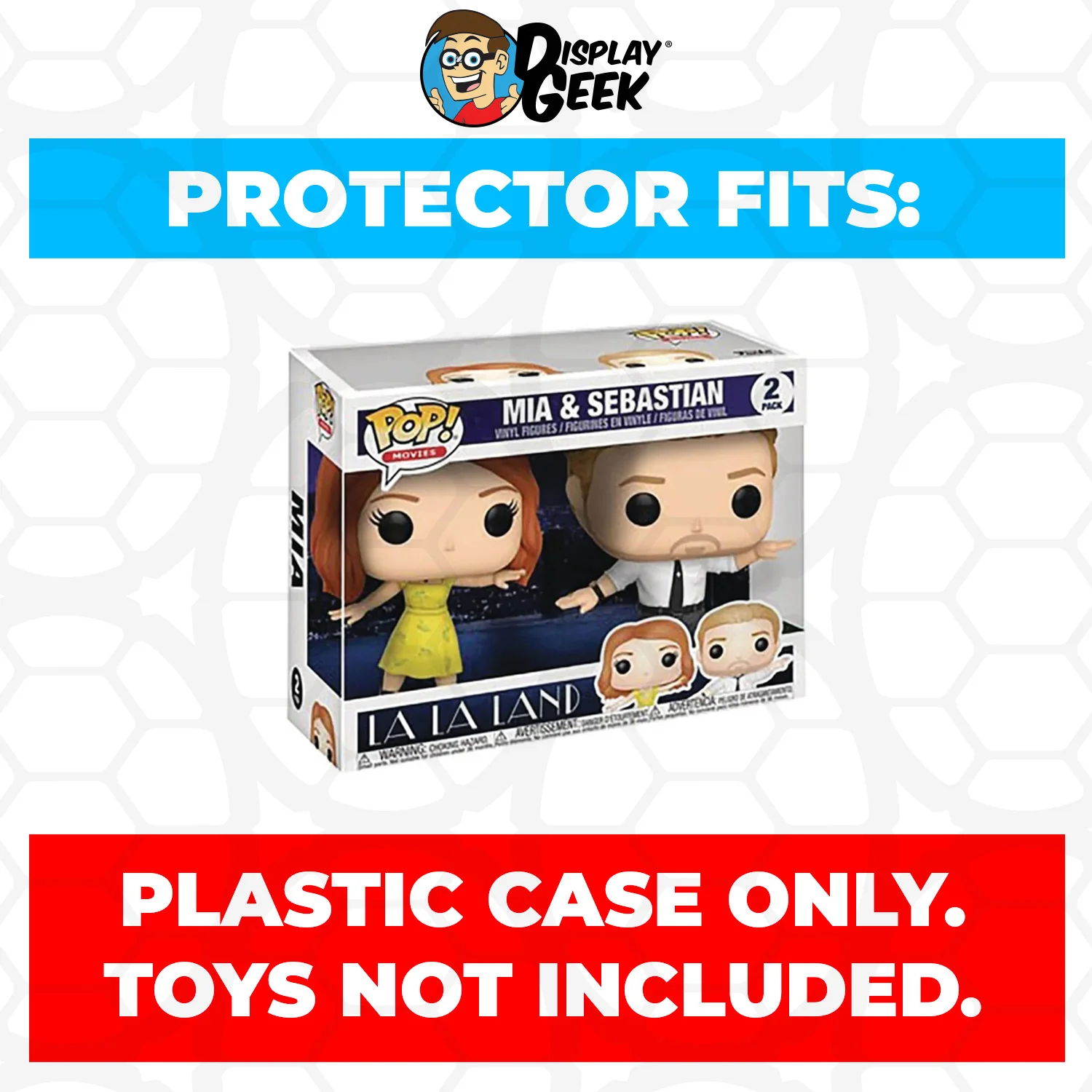 Pop Protector for 2 Pack La La Land Mia & Sebastian Funko Pop - Image 2