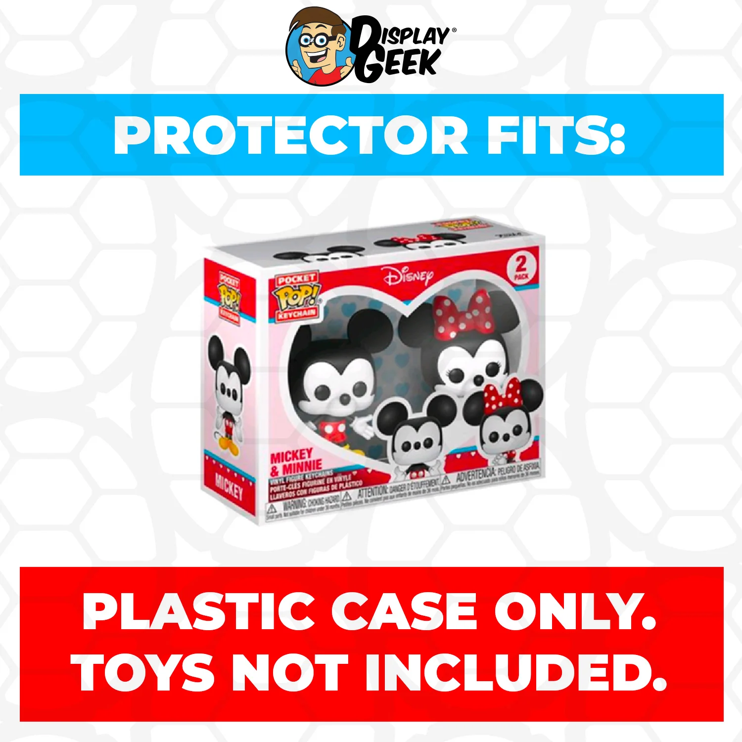 Pop Protector for Mickey & Minnie Mouse Funko 2 Pack Pocket Pop Keychains - Image 2