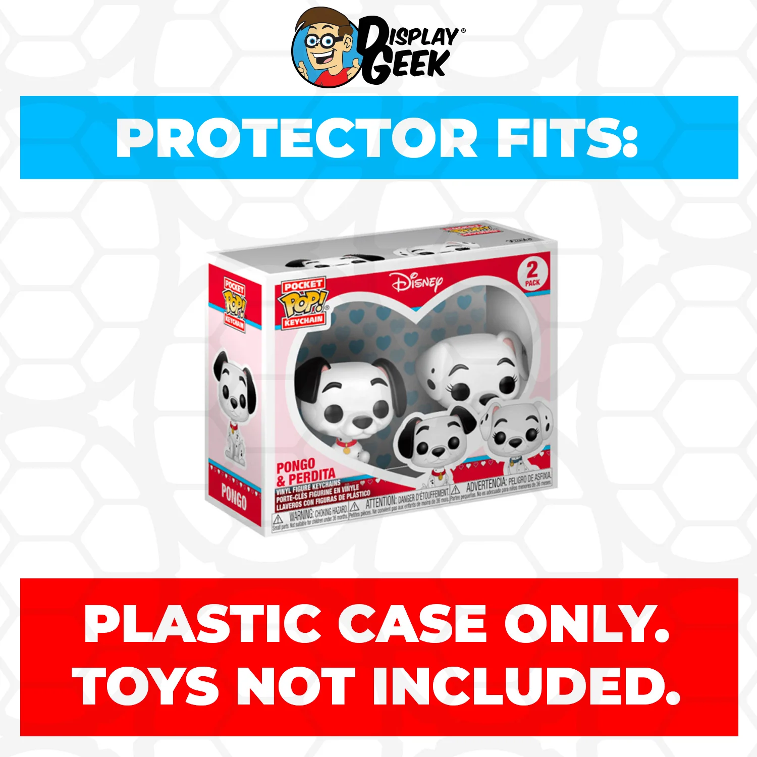 Pop Protector for Pongo & Perdita Funko 2 Pack Pocket Pop Keychains - Image 2