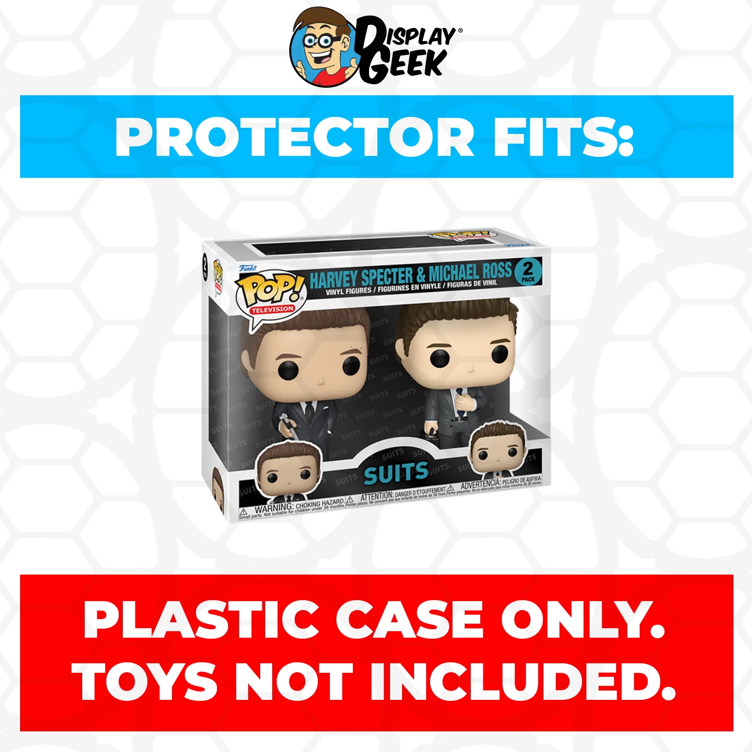 Pop Protector for 2 Pack Suits Harvey Specter & Michael Ross Funko Pop - Image 2