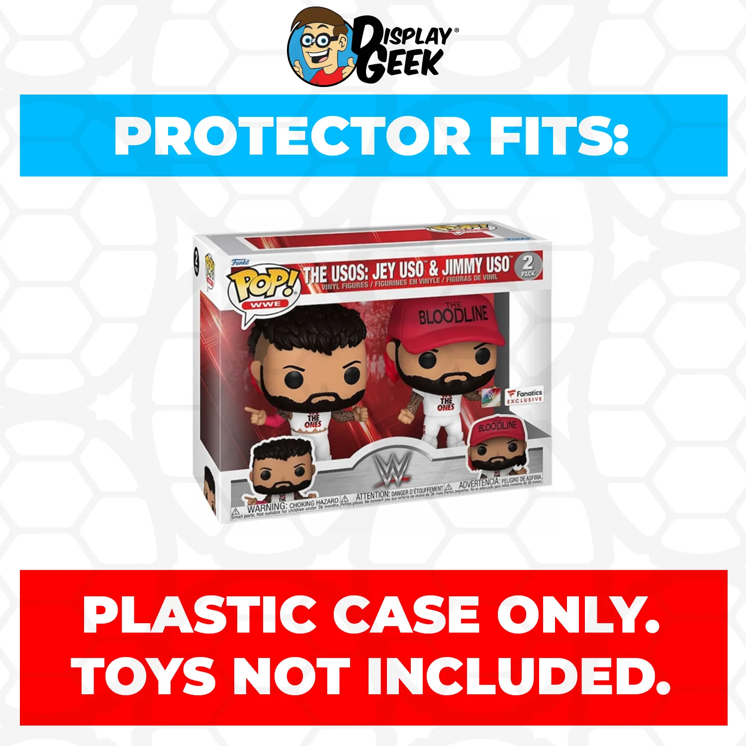 Pop Protector for 2 Pack The Usos Jey Uso & Jimmy Uso Funko Pop - Image 2