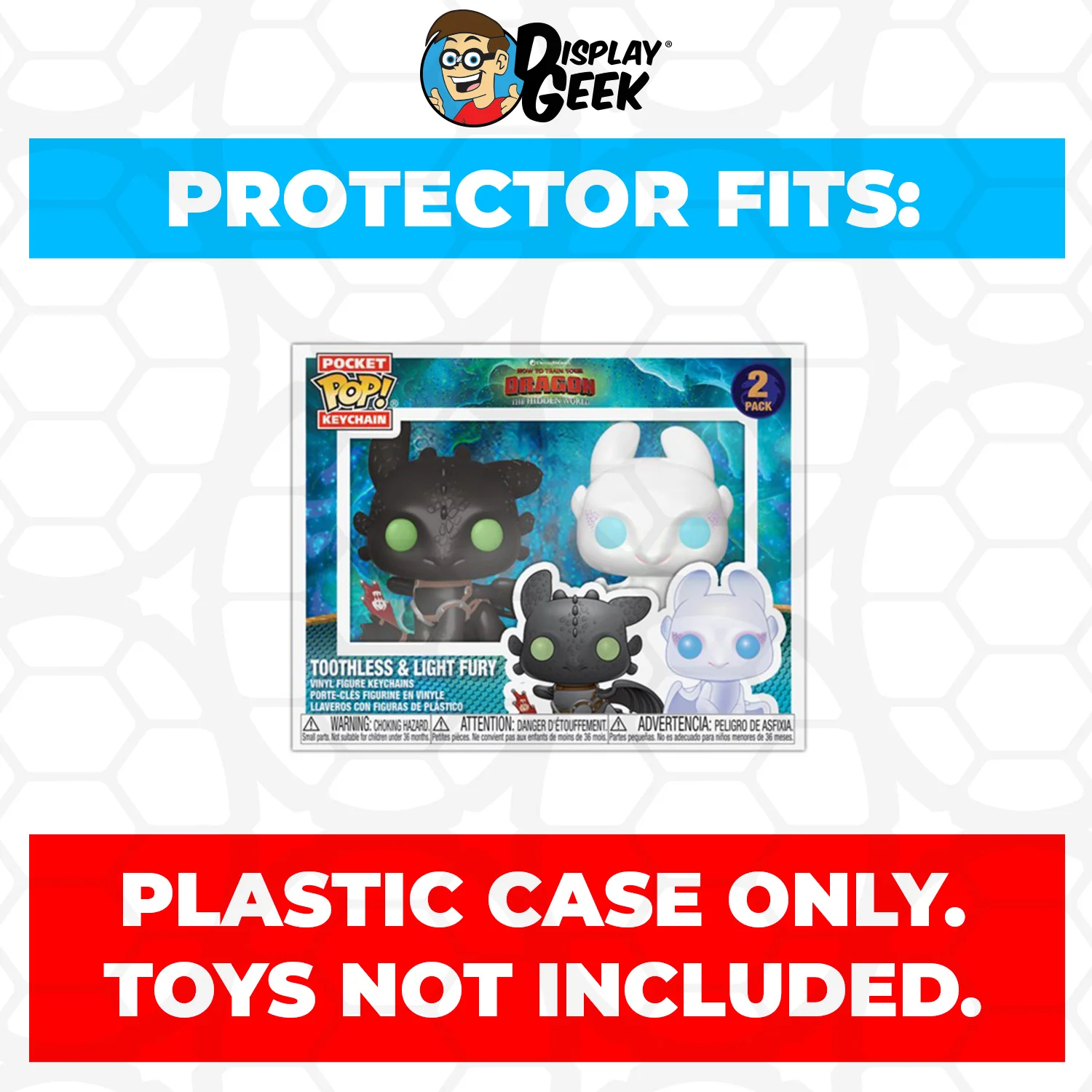 Pop Protector for Toothless & Light Fury Funko 2 Pack Pocket Pop Keychains - Image 2