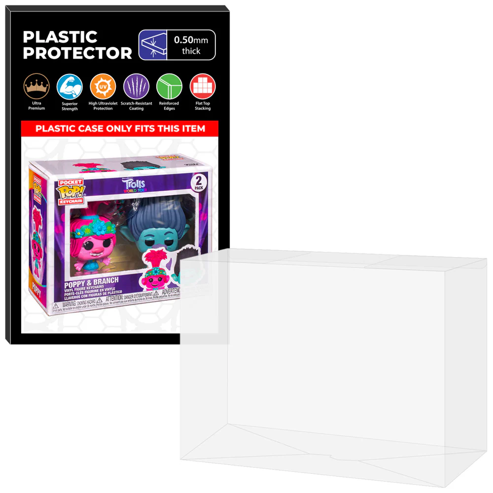 Pop Protector for Trolls Poppy & Branch Funko 2 Pack Pocket Pop Keychains - Image 7