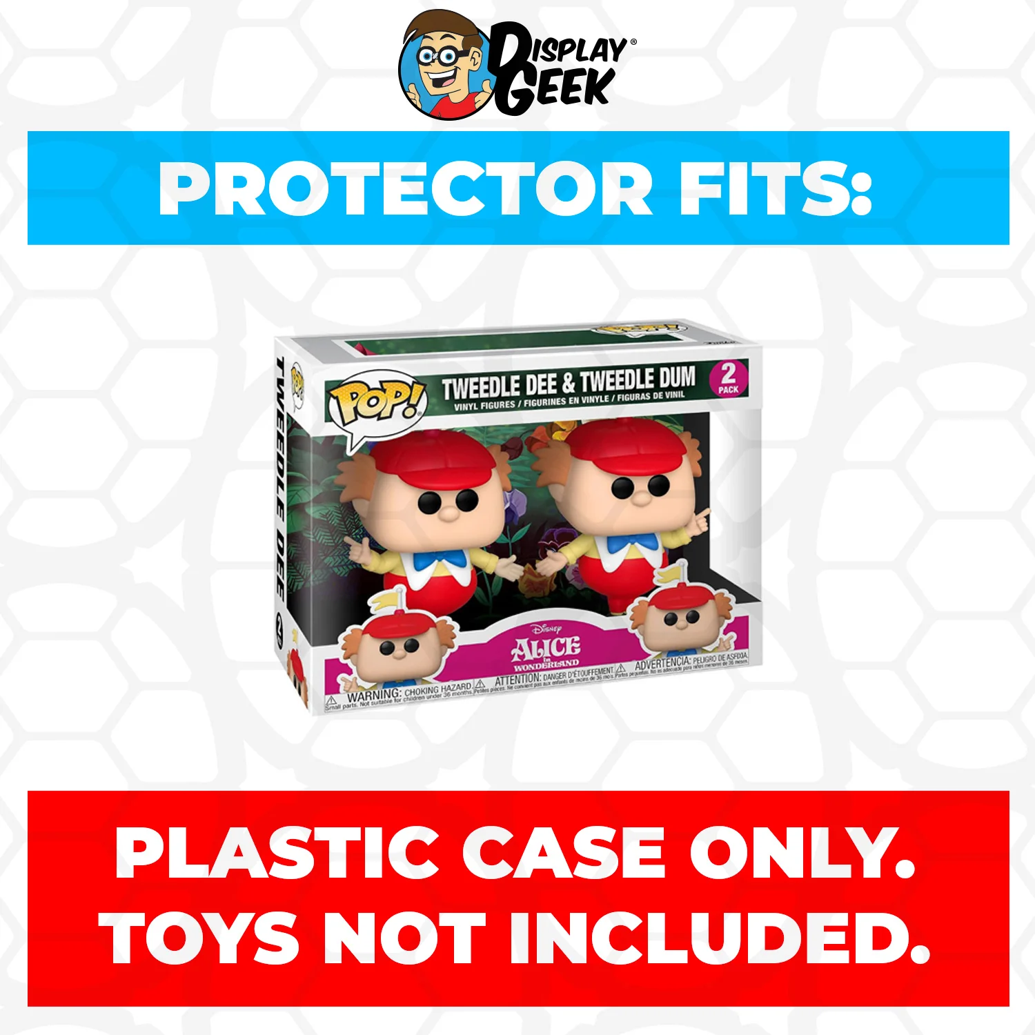 Pop Protector for 2 Pack Tweedle Dee & Tweedle Dum Funko Pop - Image 2