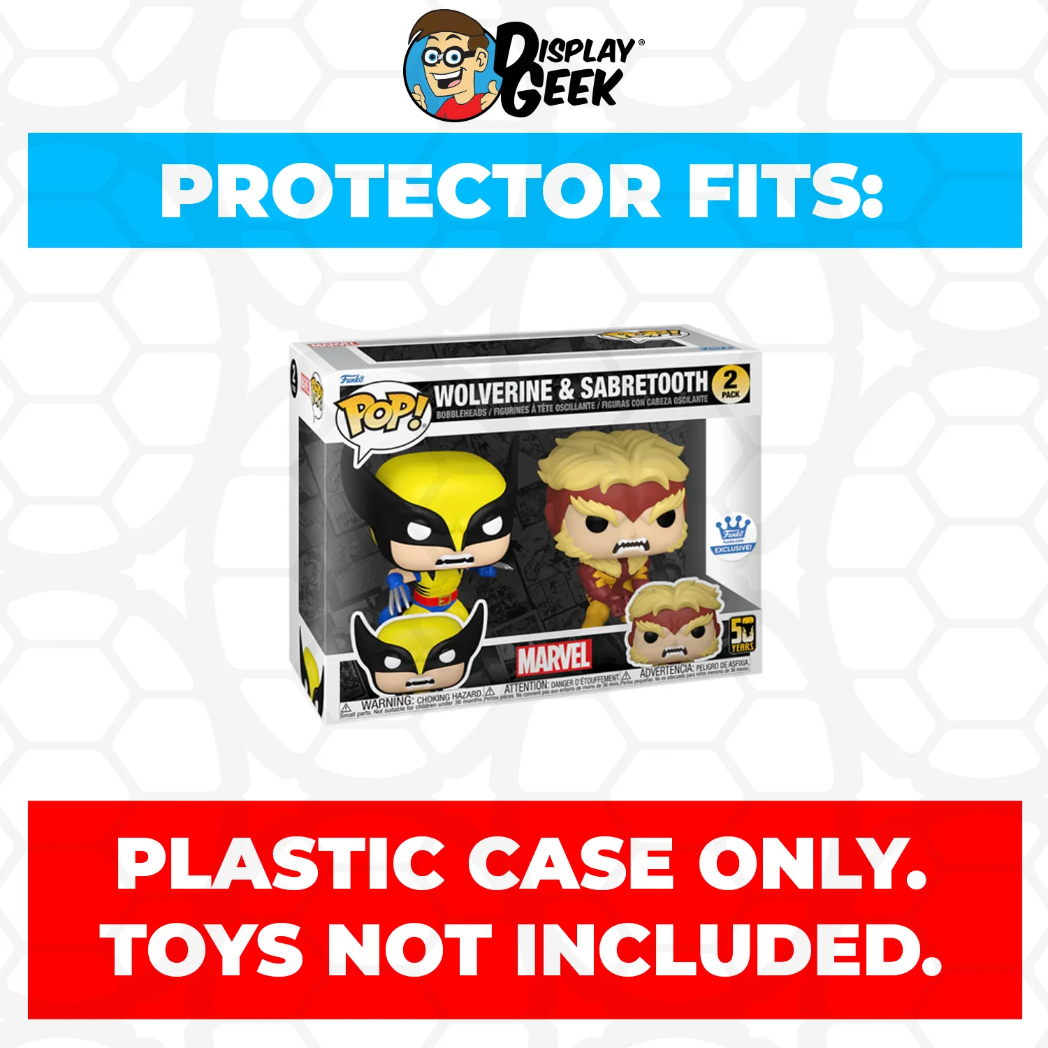 Pop Protector for 2 Pack Wolverine & Sabretooth Funko Pop - Image 2