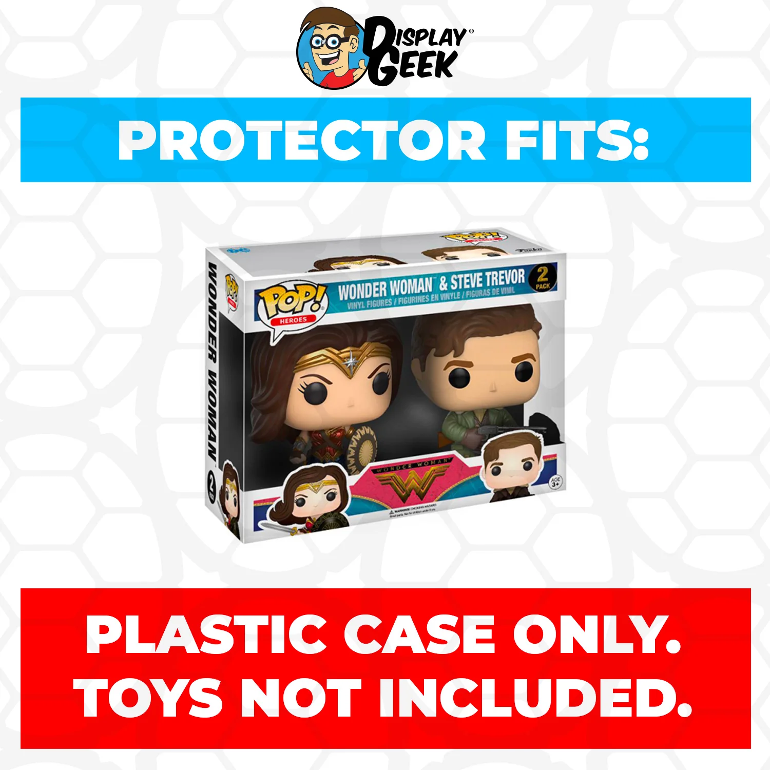Pop Protector for 2 Pack Wonder Woman & Steve Trevor Funko Pop - Image 2