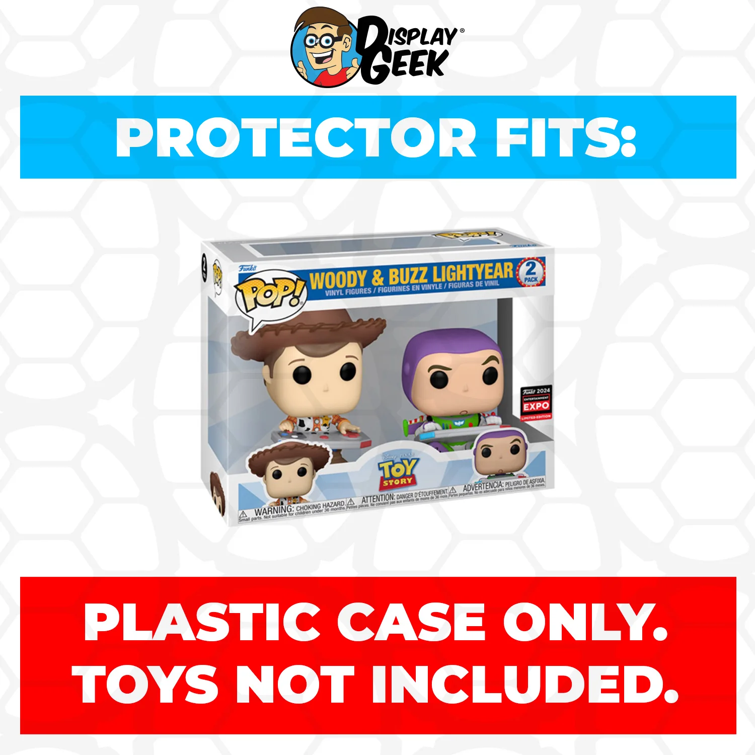 Pop Protector for 2 Pack Woody & Buzz Lightyear C2E2 Expo Funko Pop - Image 2