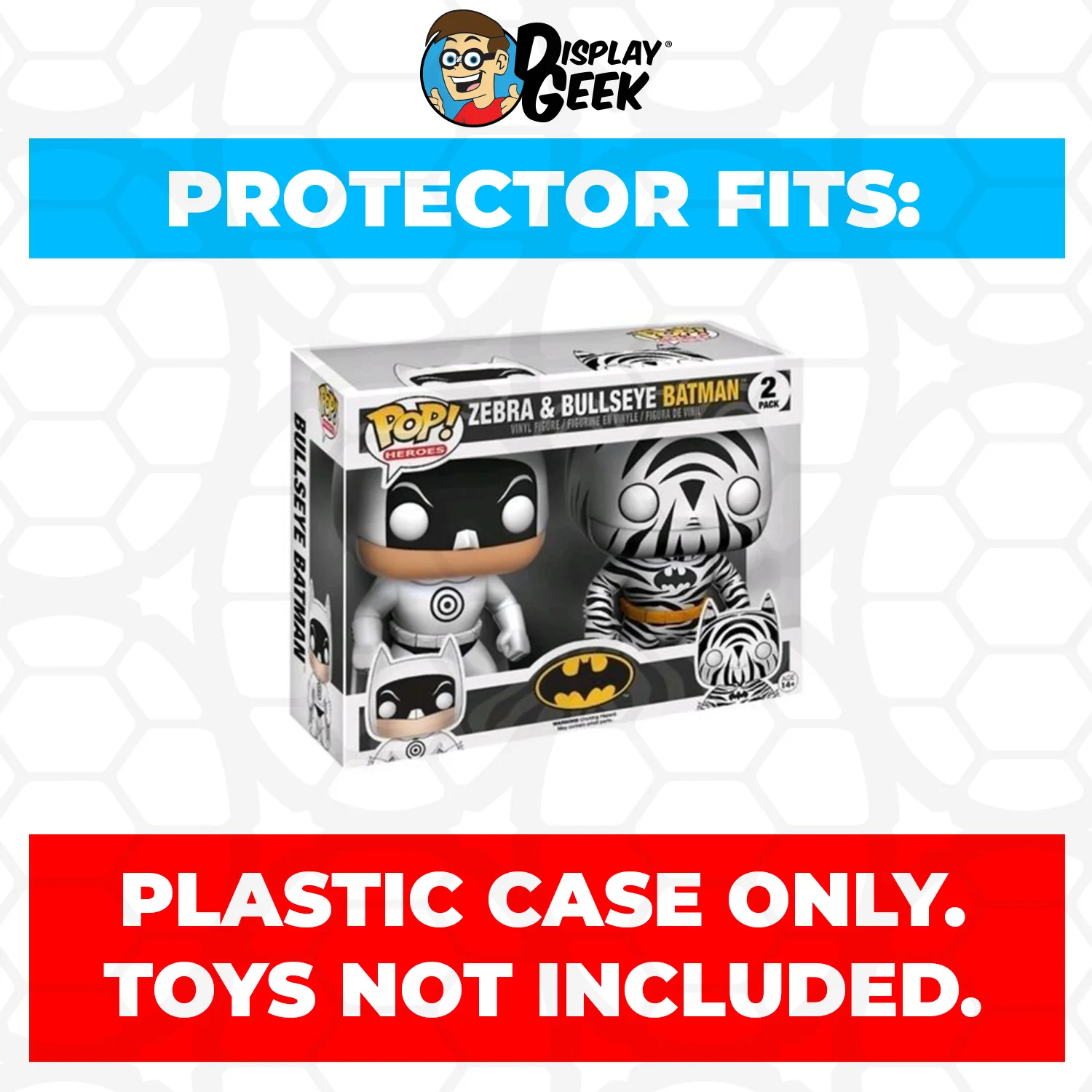 Pop Protector for 2 Pack Zebra & Bullseye Batman Funko Pop - Image 2