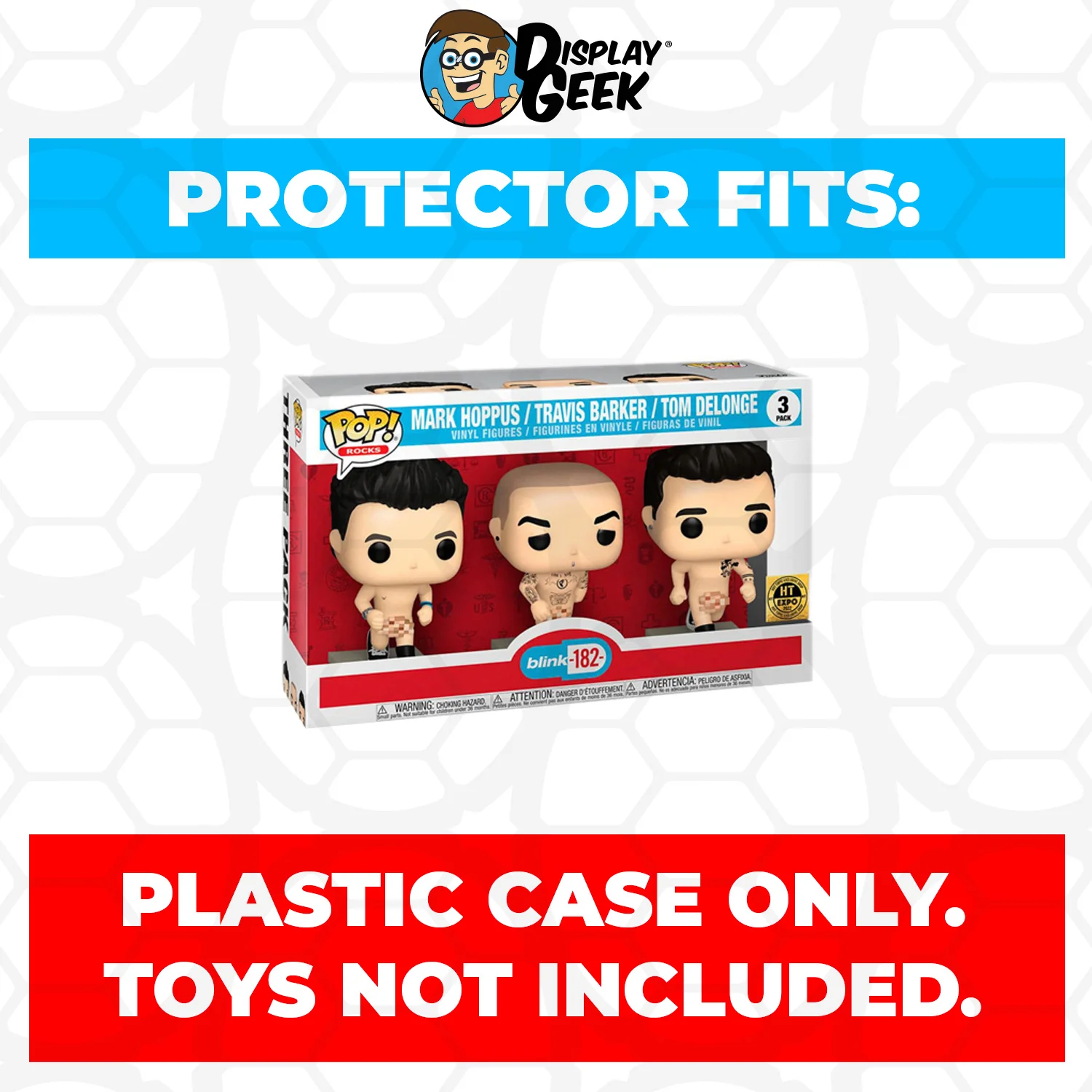 Pop Protector for 3 Pack Blink 182 Mark, Travis & Tom Running Naked Funko - Image 2
