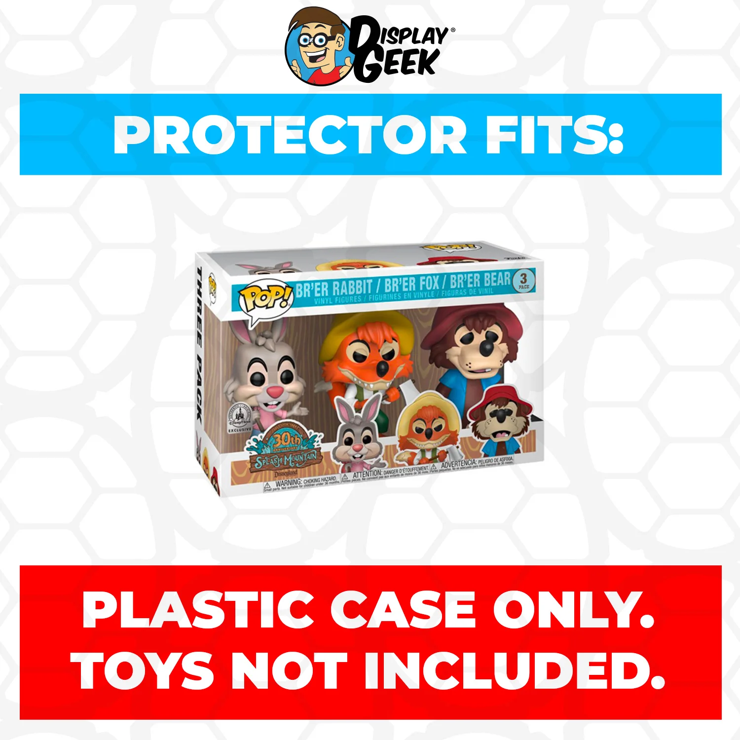Pop Protector for 3 Pack Br'er Rabbit, Br'er Fox & Br'er Bear Funko Pop - Image 2