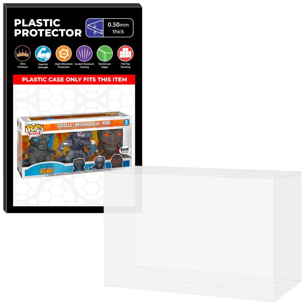 Pop Protector for 3 Pack Godzilla, Mechagodzilla & Kong BAM Funko Pop - Image 7