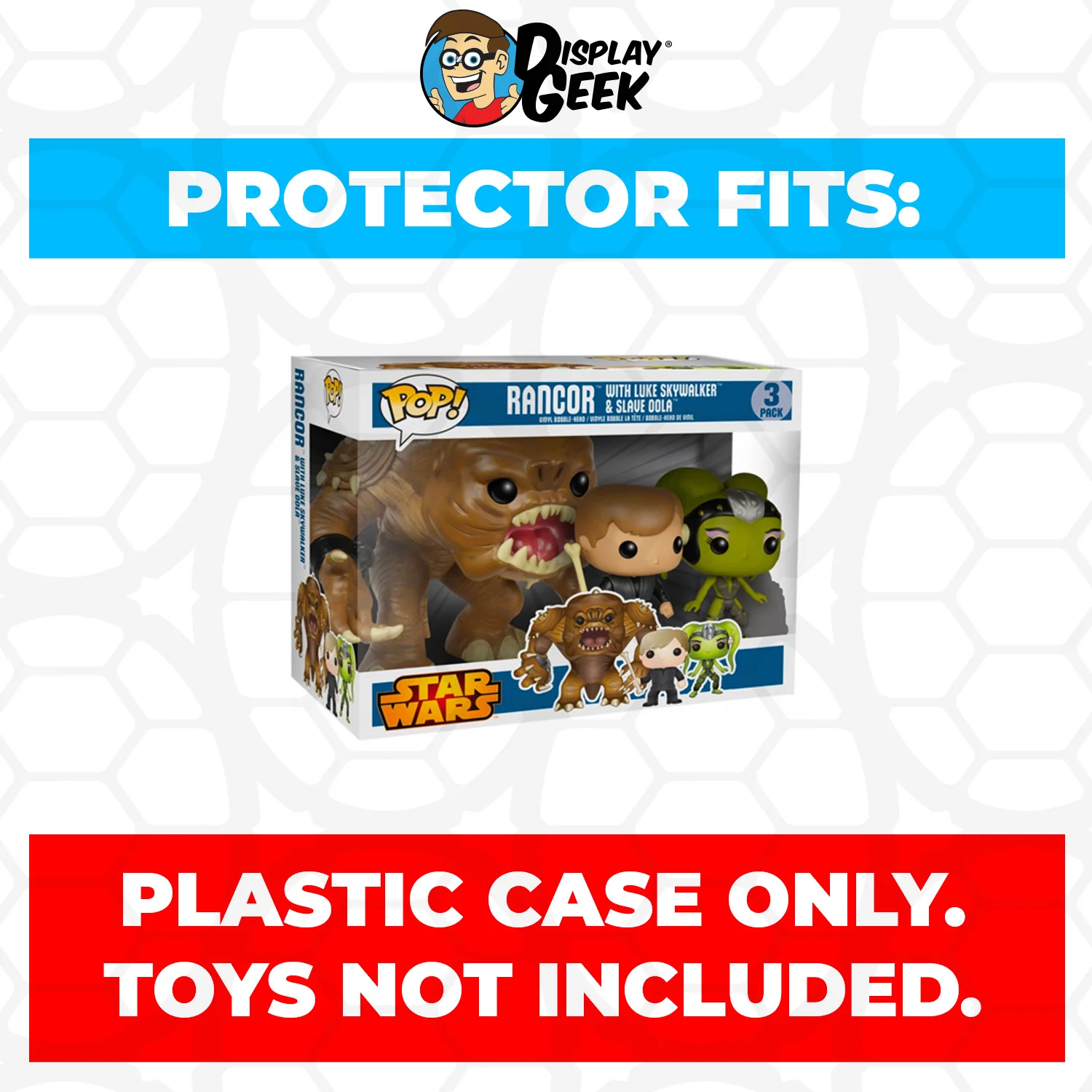 Pop Protector for 3 Pack Rancor with Luke Skywalker & Slave Oola Funko Pop - Image 2