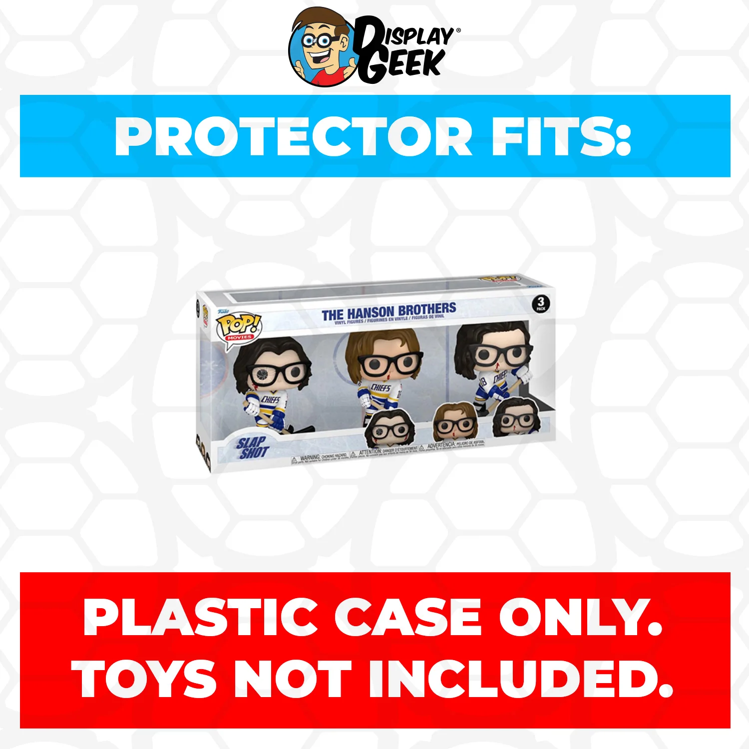 Pop Protector for 3 Pack Slap Shot The Hanson Brothers Funko Pop - Image 2