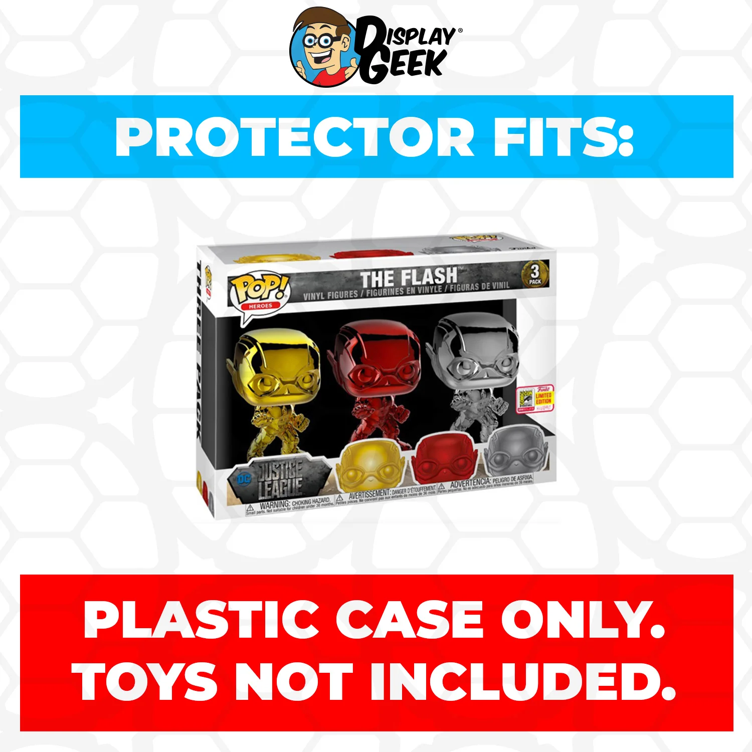 Pop Protector for 3 Pack The Flash Chrome SDCC Funko Pop - Image 2